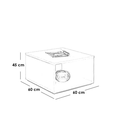 MDF coffee table White - 60×60×45 cm