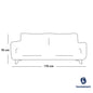 Natural Wood and Velvet  2 Seater Sofa - White