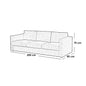 Natural Wood and Linen  2 Seater Sofa - Off-white