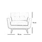 Natural Wood and Linen Arm Chair - Off-white  and Brown