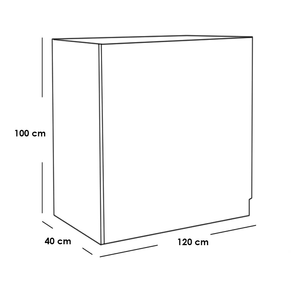 MDF Wood Shoe Storage 3 Shelves Brown - 100x120x40 cm