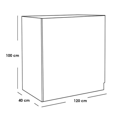 MDF Wood Shoe Storage 3 Shelves Brown - 100x120x40 cm