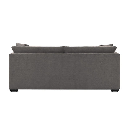 Natural Wood and Linen Fabric Sofa Bed - Grey