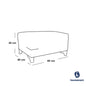Natural wood and Velvet U-Shape Sofa - Grey