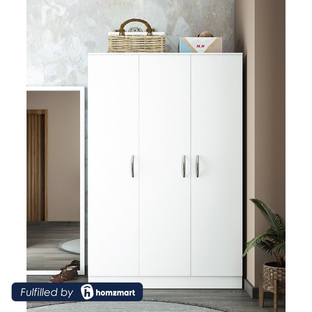 European Union Wood Wood Wardrobe 2 Shutters White - 180x50x120 cm