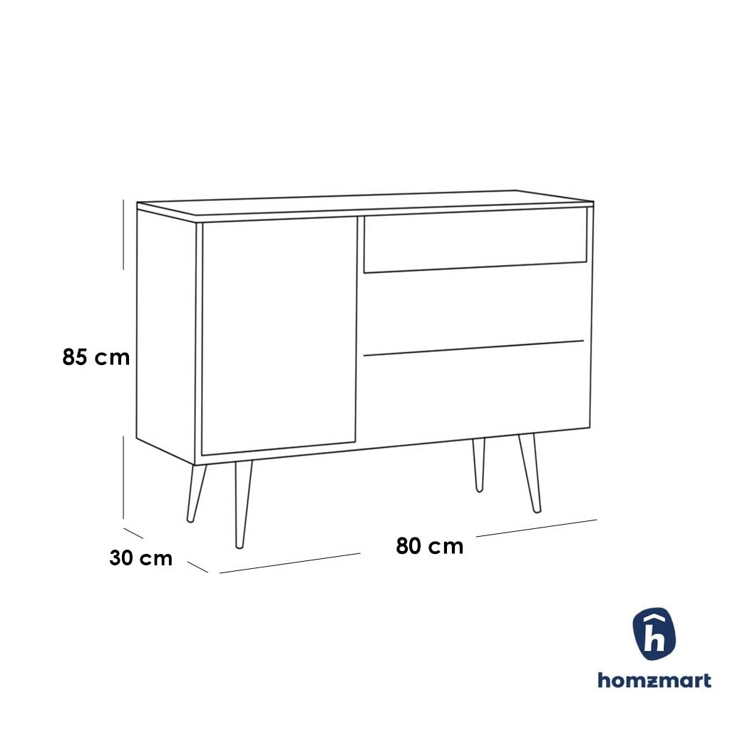 European Union Wood Coffee Corner White and Brown - 85x80x30 cm