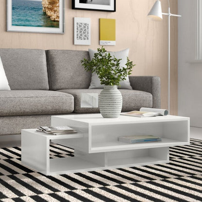 MDF Center Table White - 40x90x60 cm