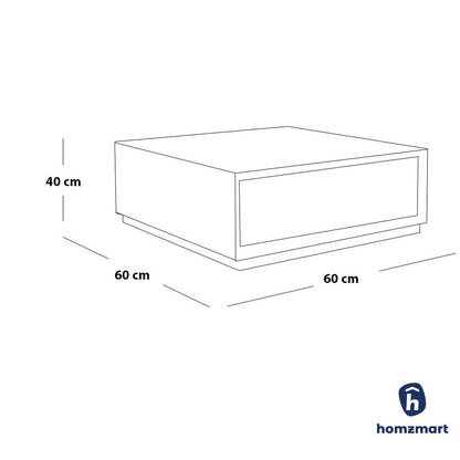 MDF Center Table Brown - 40x60x60 cm