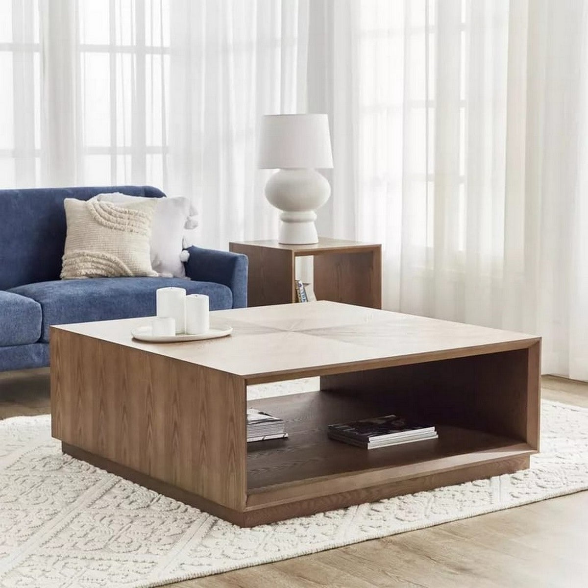 MDF Center Table Brown - 40x60x60 cm