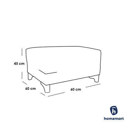 Natural Wood  and Linen Fabric U-Shape Sofa - Grey