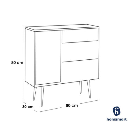 European Union Wood Coffee Corner White - 80x80x30 cm