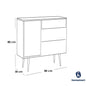 European Union Wood Coffee Corner White - 80x80x30 cm