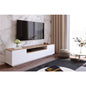 European Union Wood TV Unit White and Beige - 180 × 36 × 30 cm