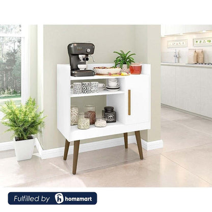 European Union Wood Coffee Corner White - 80x80x30 cm