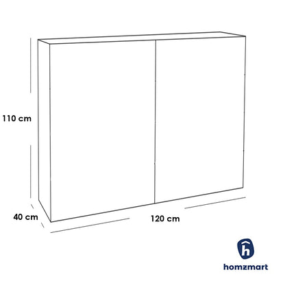 European Union Wood Shoe Rack 4 shelves Brown and White - 110×120×40 cm