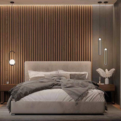 Natural wood and European union wood and Velvet Fabric King Bed Beige - 120×160×195 cm