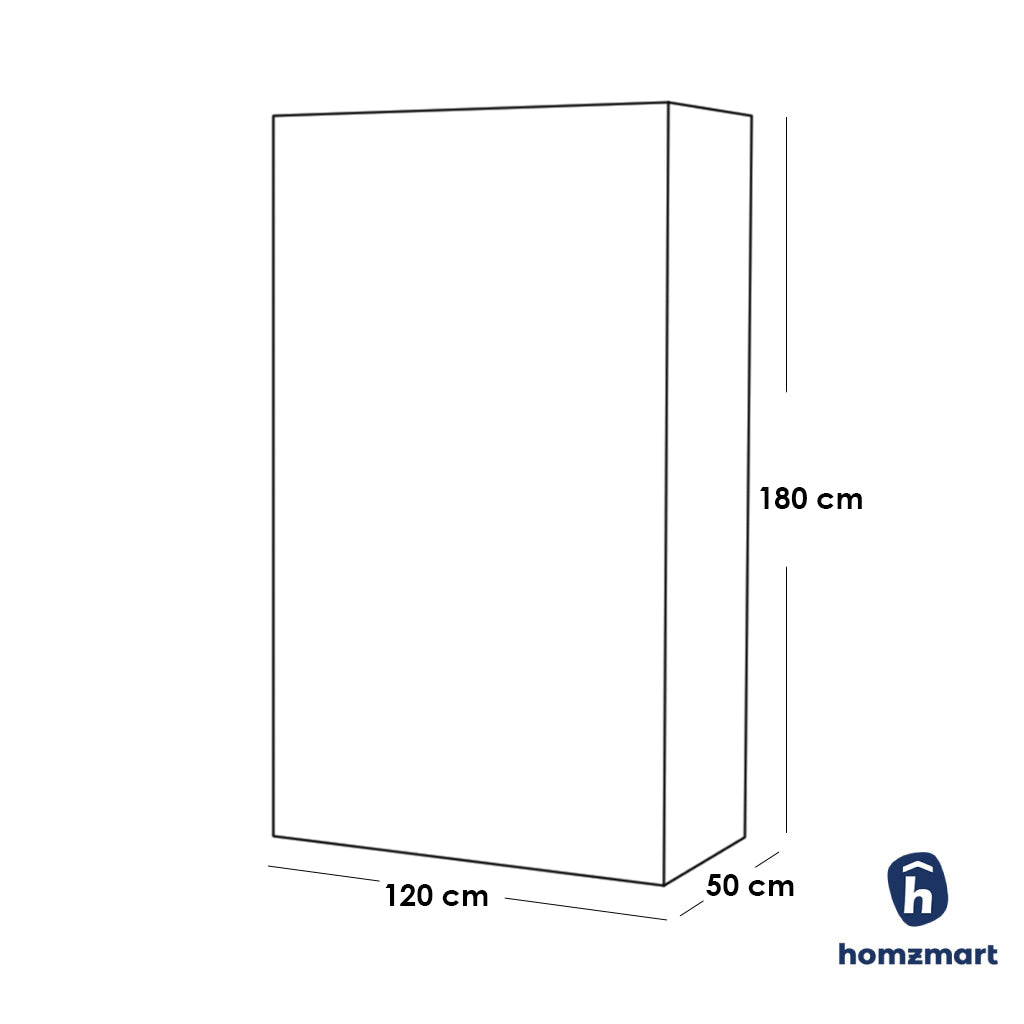 European Union Wood Wood Wardrobe 2 Shutters White - 180x50x120 cm