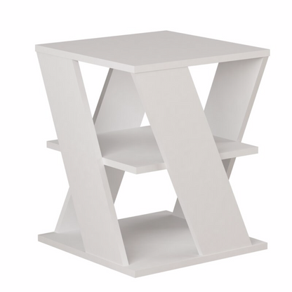 European Union Wood Side Table White - 55x55x55 cm