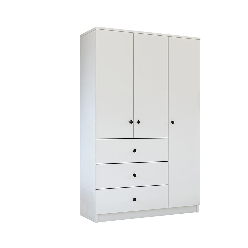 European Union Wood Wardrobe 2 Shutters White - 160×90×50 cm