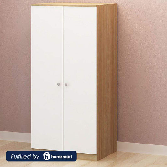 European Union Wood Wardrobe Shutter White and Beige - 170x80x60 cm