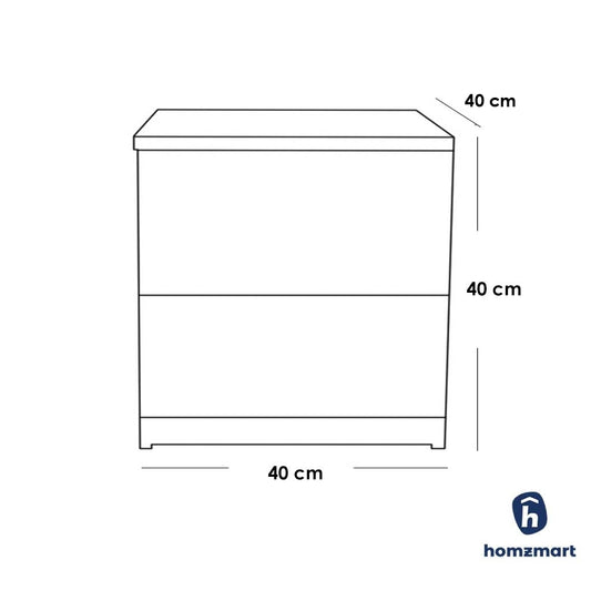 European Union Wood Commode White - 40x40x40 cm