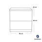 European Union Wood Commode White - 40x40x40 cm