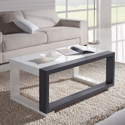 Spanish MDF Beige and White Center Table - 100 × 50 × 40 cm