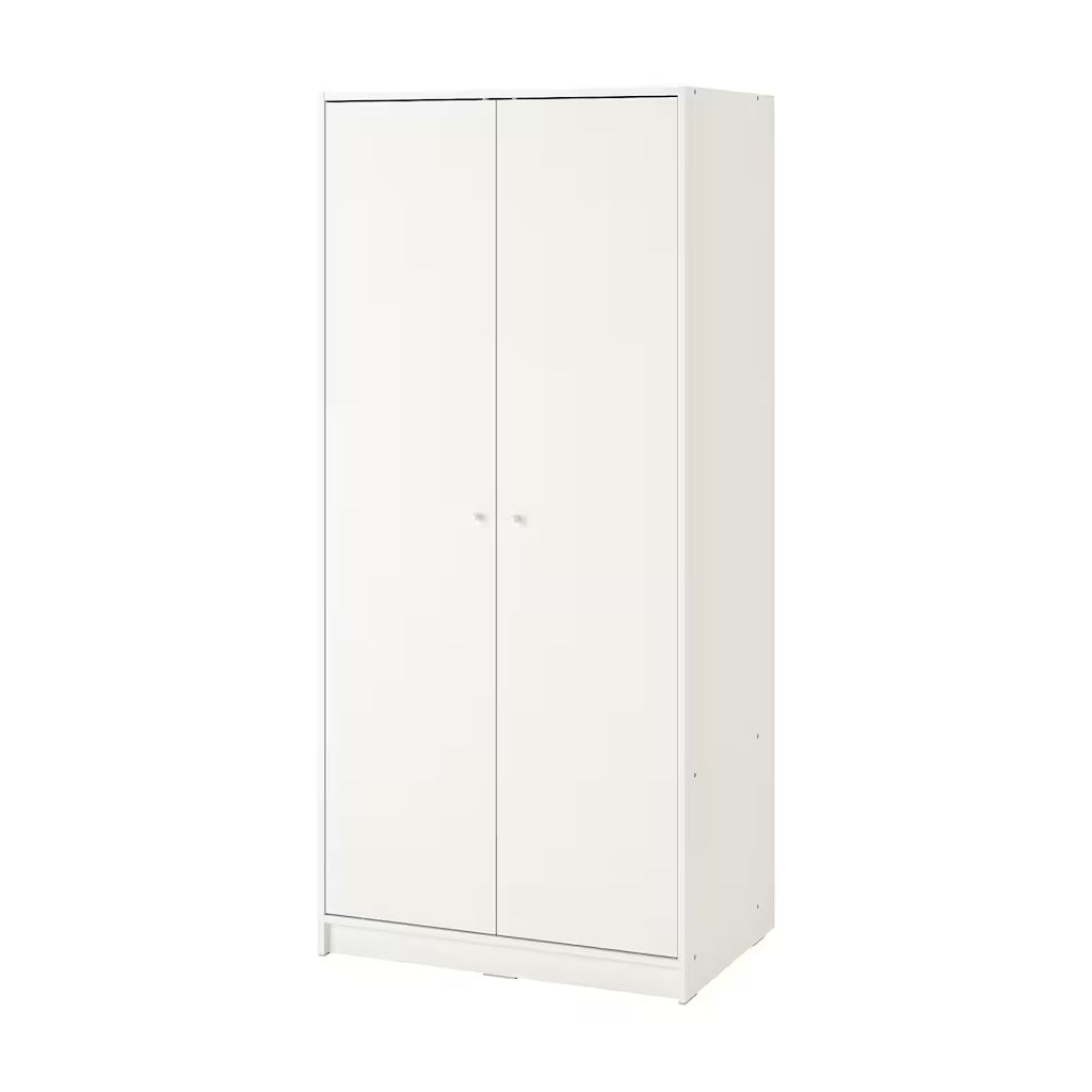 European Union Wood Wood Wardrobe White - 80x40x176 cm