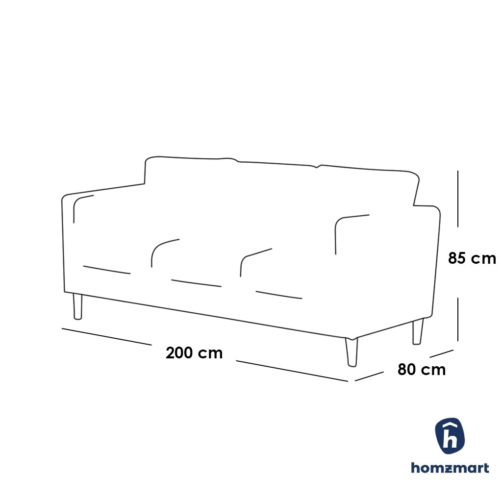Natural Wood and Linen Modern Living Room 3 pieces - Grey