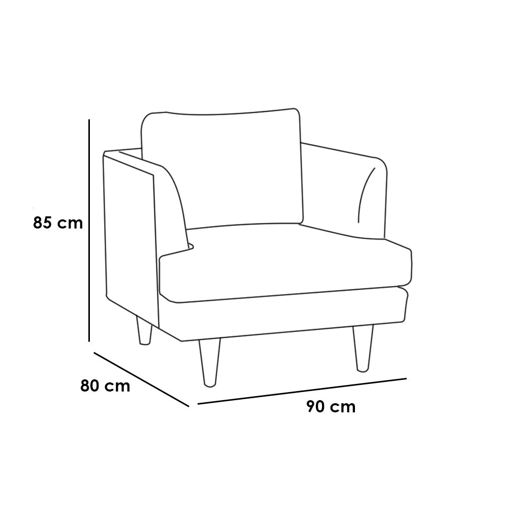Natural Wood and Linen Modern Living Room 3 pieces - Grey